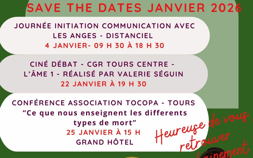 Défunts Médiumnité et Anges Janvier 2026